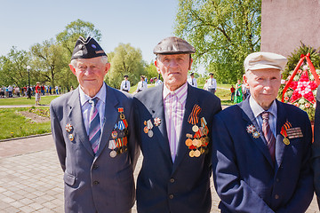 Image showing Unidentified veterans during the celebration of Victory Day. GOM