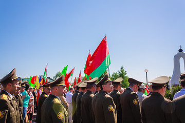 Image showing Unidentified officers during the celebration of Victory Day. GOM