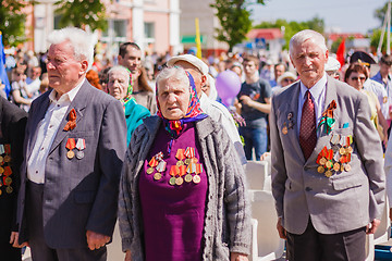 Image showing Unidentified veterans during the celebration of Victory Day. GOM