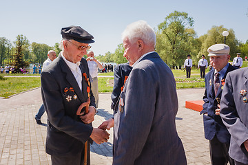 Image showing Unidentified veterans during the celebration of Victory Day. GOM