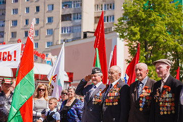 Image showing Unidentified veterans during the celebration of Victory Day. GOM