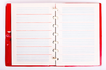 Image showing Open Blank Page Notebook. Old Paper Notepad