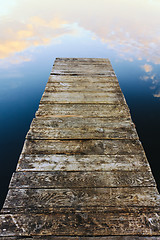 Image showing Old wooden pier