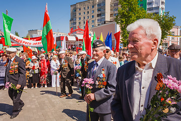 Image showing Unidentified veterans during the celebration of Victory Day. GOM