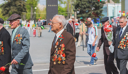 Image showing Unidentified veterans during the celebration of Victory Day. MIN