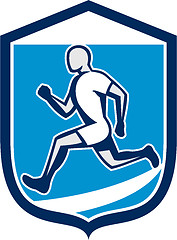 Image showing Sprinter Runner Running Shield Retro