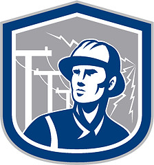 Image showing Power Lineman Repairman Shield Retro