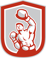 Image showing Boxer Boxing Punching Jabbing Circle Retro