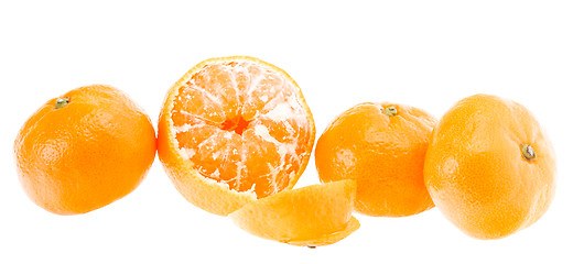 Image showing Peeled Tasty Sweet Tangerine Orange Mandarin Fruit