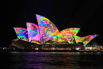 Image showing Iconict Sydney Opera House in bright colours