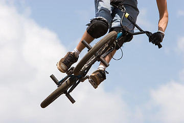 Image showing BMX biker Airborne