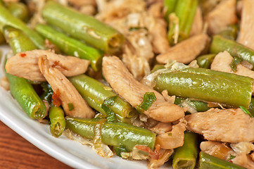 Image showing Green beans with chicken