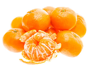 Image showing Peeled Tasty Sweet Tangerine Orange Mandarin Fruit