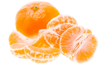 Image showing Peeled Tasty Sweet Tangerine Orange Mandarin Fruit