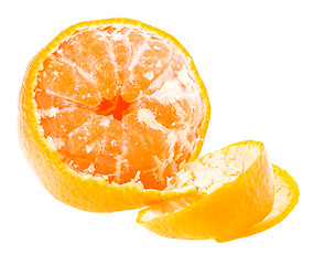 Image showing Peeled Tasty Sweet Tangerine Orange Mandarin Fruit