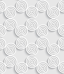 Image showing Spiral cut out white seamless background