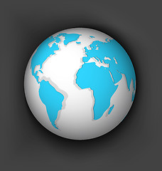 Image showing White globe vector