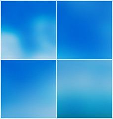 Image showing Blurred sky  set of four