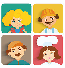 Image showing Flat design people avatar