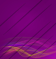 Image showing Purple wavy with cuts