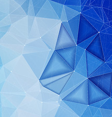 Image showing Blue polygonal abstract backdrop