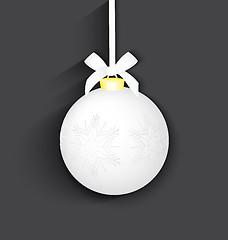 Image showing Christmas silver ball