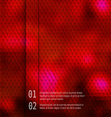 Image showing Blurred  hexagon mosaic  red template