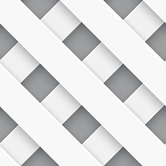 Image showing Seamless white fence on gray