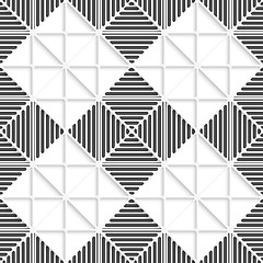 Image showing Seamless black and white lines and layering