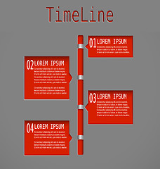 Image showing Time line red diagram