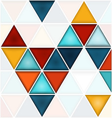 Image showing Triangles background with white copy space