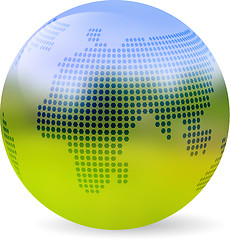 Image showing Globe blurred landscape