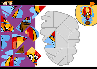 Image showing cartoon balloon jigsaw puzzle game