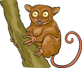 Image showing tarsier animal cartoon illustration