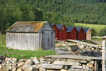 Image showing Boathouses