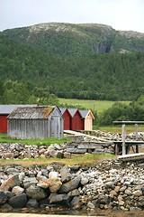 Image showing Boathouses