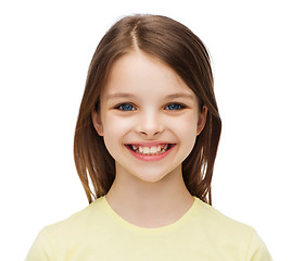 Image showing smiling little girl over white background