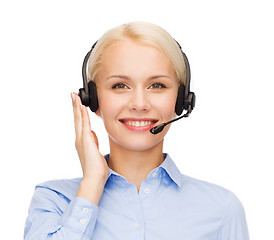 Image showing friendly female helpline operator