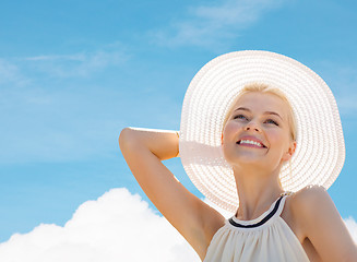 Image showing beautiful woman enjoying summer outdoors