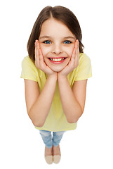 Image showing smiling little girl over white background