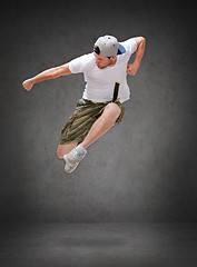 Image showing male dancer jumping in the air