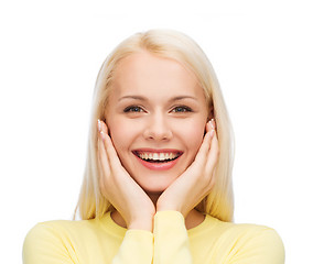 Image showing face of happy young woman