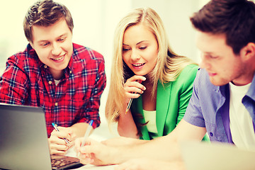 Image showing group of students studying at school