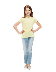 Image showing smiling little girl in casual clothes