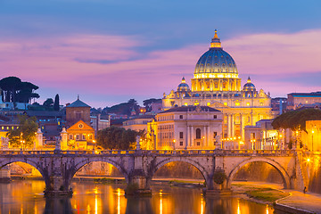 Image showing View at St. Peter's cathedral in Rome, Italy