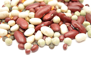 Image showing Detailed but simple image of legumes on white