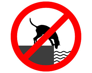 Image showing Prohibition sign for dogs