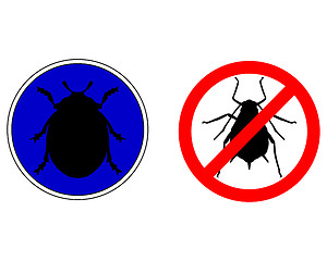 Image showing Aphid ladybird traffic signs