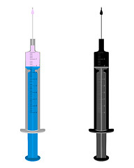 Image showing Illustration of two filled  injections on white background