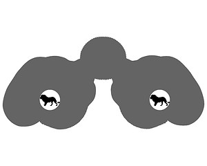 Image showing Binoculars Silhouette